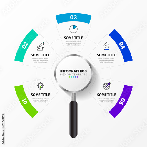 Infographic design template. Creative concept with 5 steps