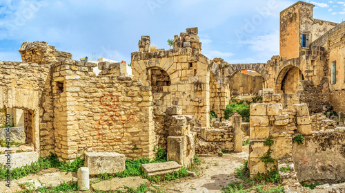 Walking among the ruins in El Kef, Tunisia photo