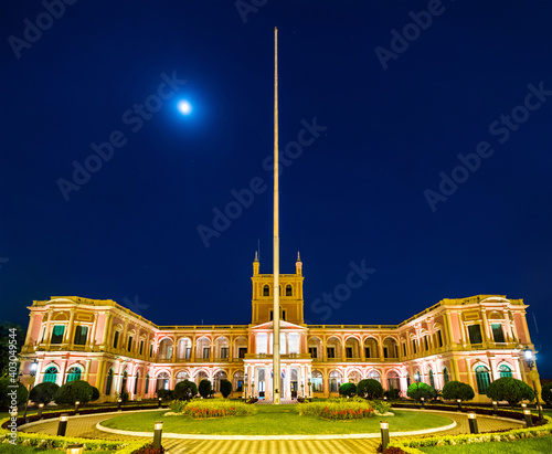 Palacio de Lopez in Asuncion. The office of the President and the Government of Paraguay
