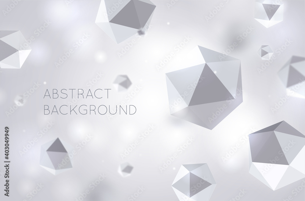 Abstract gray 3d hexagon background