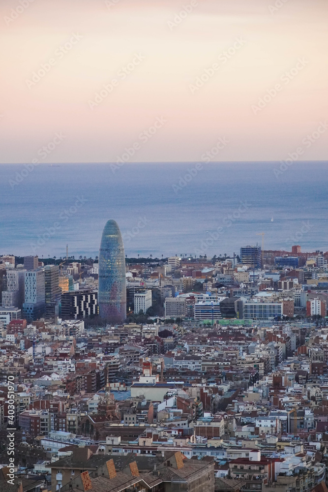 Obraz premium Atardecer en Barcelona