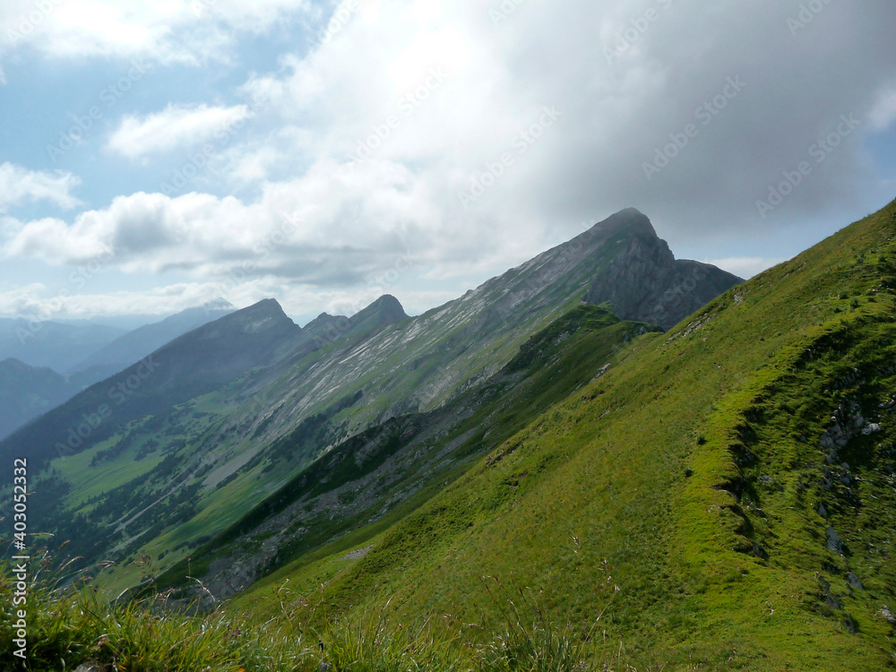 Mountain crossing Ammergau Alps