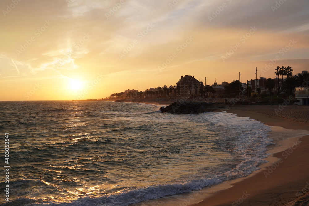 Atardecer en el Maresme, Vilassar de Mar