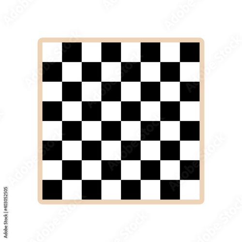 Chess board vector illustration. Smart board game concept. Isolated on white.