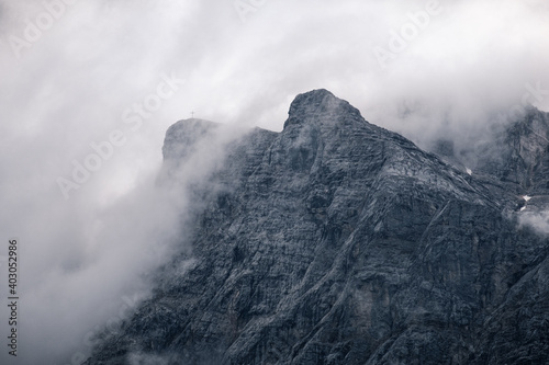 Zugspitze in Wolken