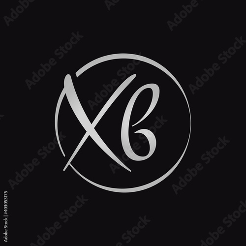 Creative XB letter Logo Design vector Template. Initial Script Letter XB Logo Design