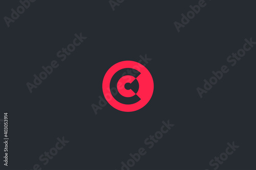 Minimal Modern Abstract Letter O Dark Background Logo Template