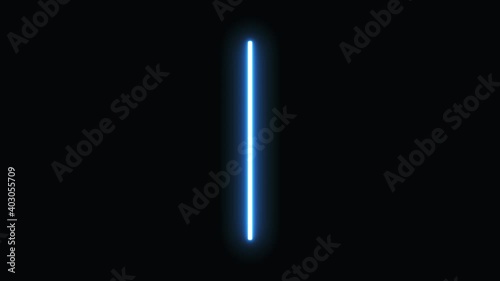 4K Animated Blue LightSaber on Black Background