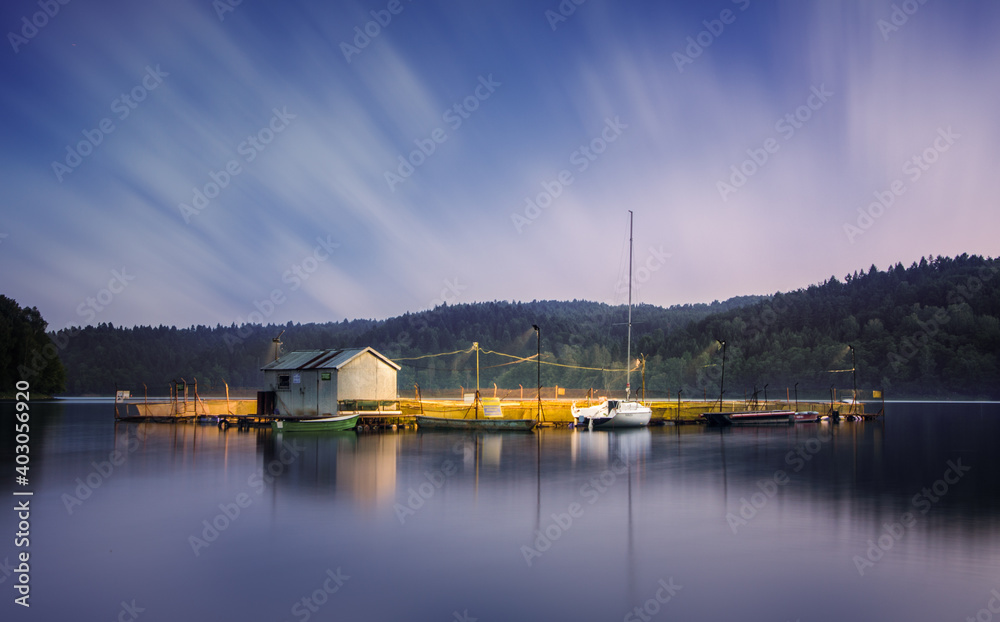 boats on the lake