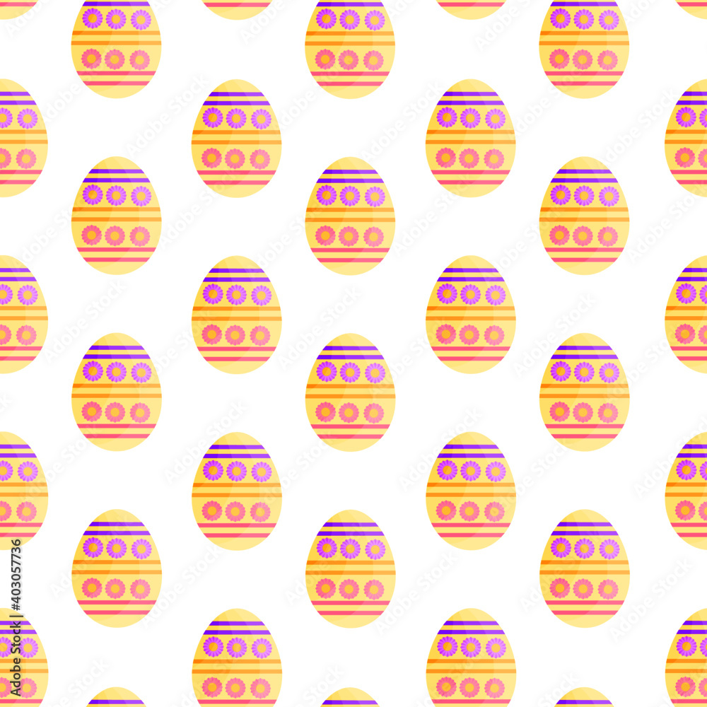 This is a seamless pattern of Easter eggs on a white background. Wrapping paper. This is a seamless pattern of Easter eggs on a white background. Wrapping paper.