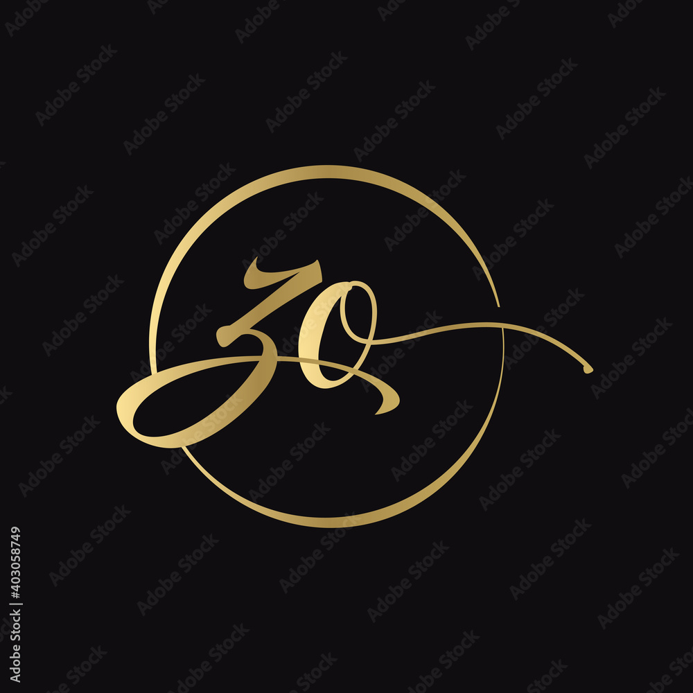 ZO letter Logo Design vector Template. Abstract Script Letter ZO Vector Illustration ZO letter Logo Design vector Template. Abstract Script Letter ZO Vector Illustration