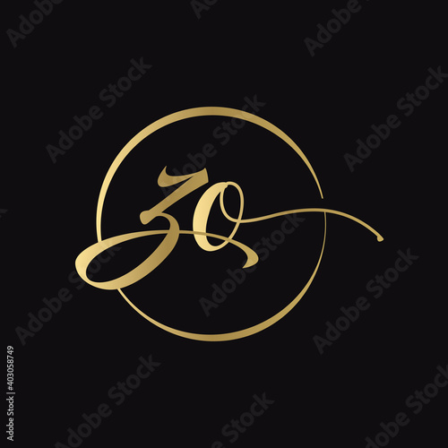 ZO letter Logo Design vector Template. Abstract Script Letter ZO Vector Illustration