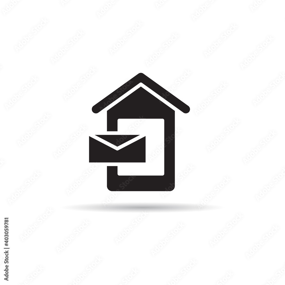 mailbox, postbox icon vector on white background

