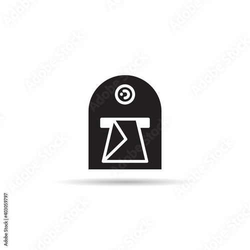 mailbox, postbox icon vector on white background
