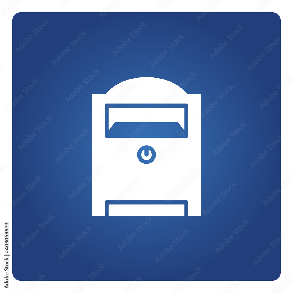 mailbox and postbox icon on blue background mailbox and postbox icon on blue background