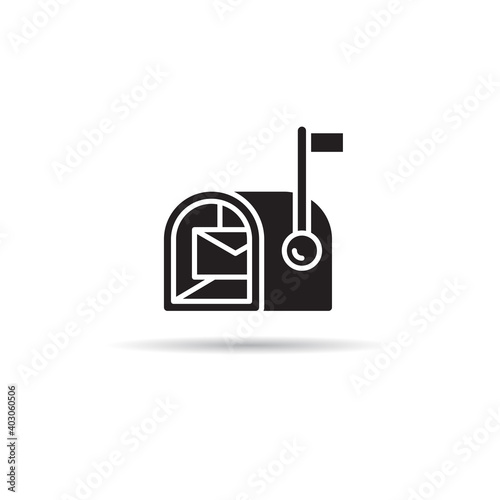 mailbox, postbox icon vector on white background
