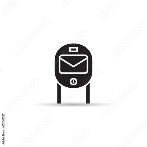 mailbox, postbox icon vector on white background
