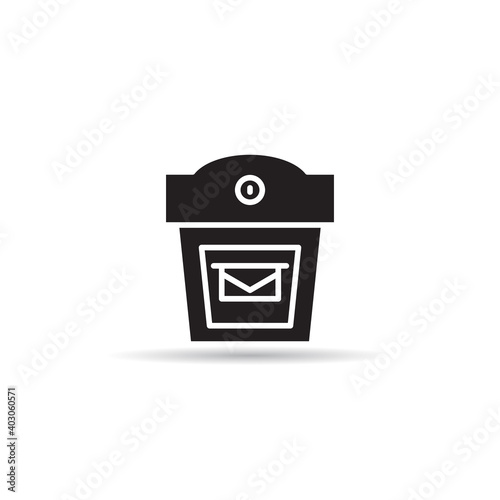 mailbox, postbox icon vector on white background
