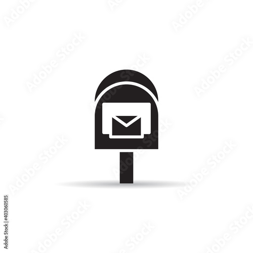 mailbox, postbox icon vector on white background
