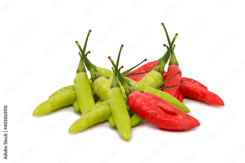 chili pepper isolated on a white background. Pepper Clipping Path