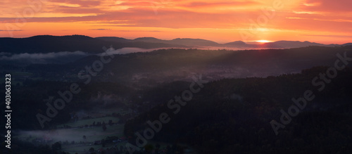 sunset in the mountains