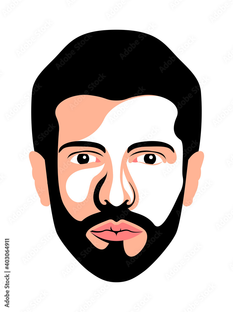 Vector head in graphic style
