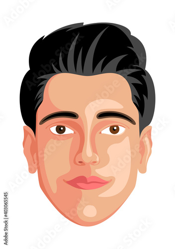 Vector head in graphic style