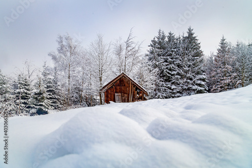 Allgäu - Stadel - Winter - Pulverschnee - Alpen - Chalet © Dozey