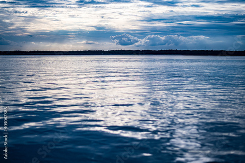 clouds over the lake