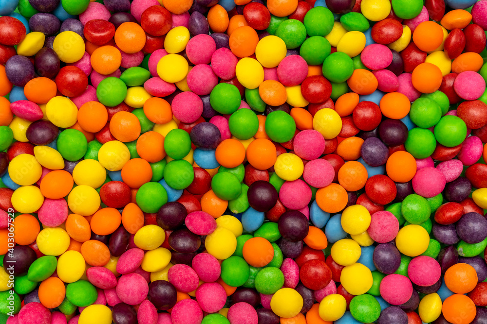 Many colorful candies close up Many colorful candies close up