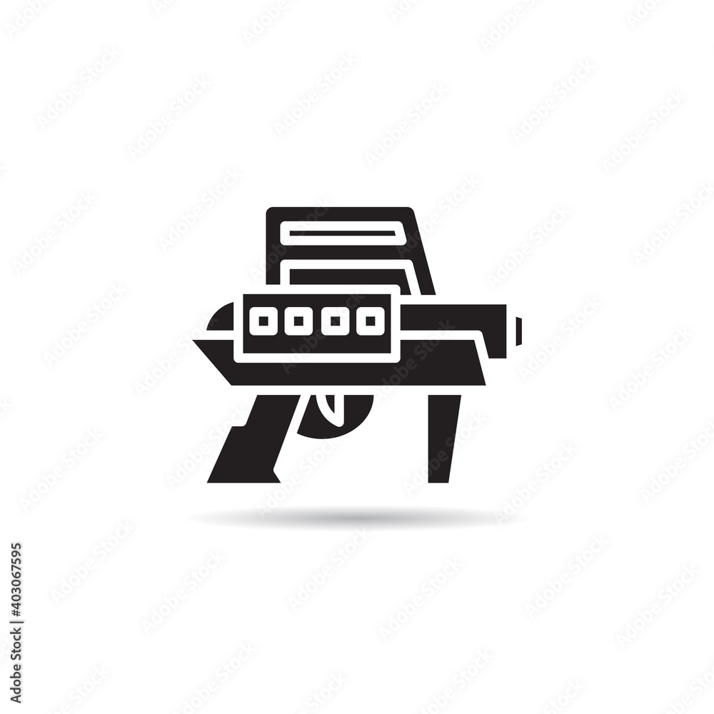 blaster, laser gun, futuristic gun icon on white background blaster, laser gun, futuristic gun icon on white background