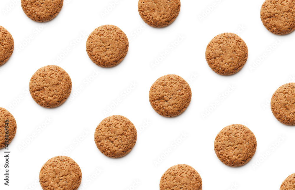 cookies pattern on white background cookies pattern on white background
