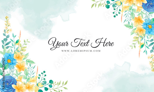 Elegant watercolor floral background
