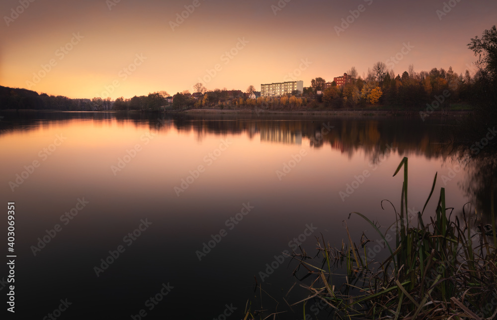 sunrise over the river