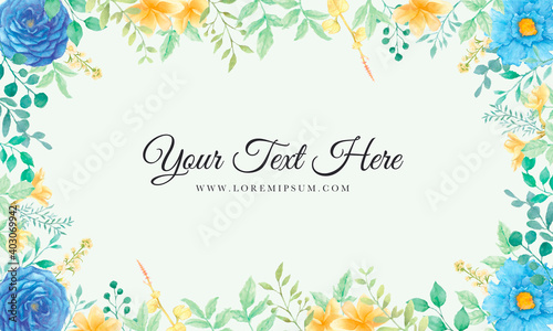 Elegant watercolor floral background