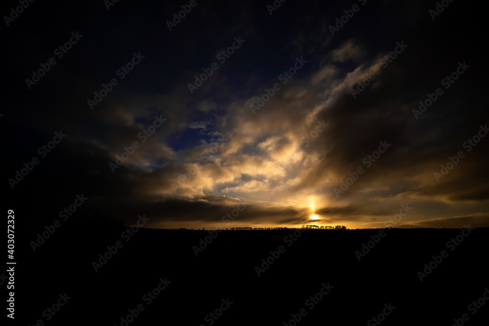 Winter Sunset before the storm Winter Sunset before the storm
