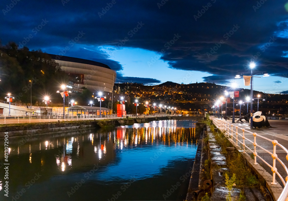 Nervion River, Bilbao, Bizkaia, Basque Country, Spain, Europe