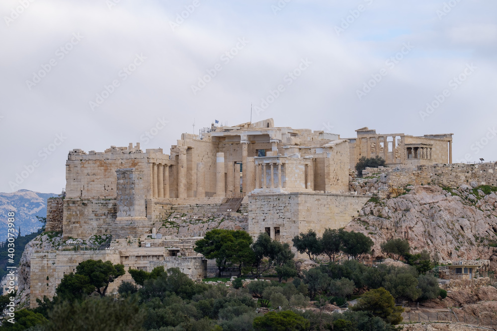 Athens - December 2019: view of Pantheon