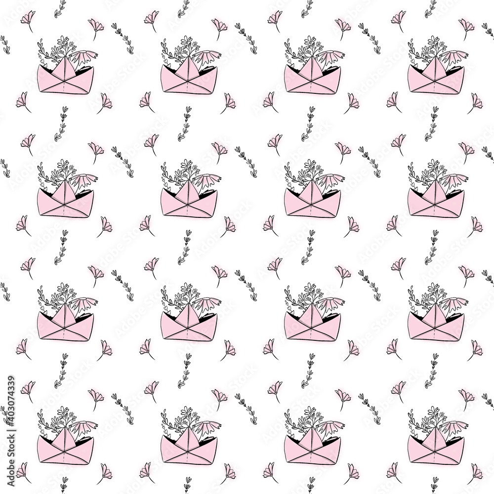 Seamless pattern. Drawn in digital. Pattern for decoration.