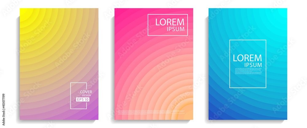 Abstract colorful geometric and dynamic shapes gradient background design for cover. Minimalistic cover design. - obrazy, fototapety, plakaty 