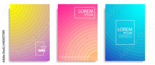 Abstract colorful geometric and dynamic shapes gradient background design for cover. Minimalistic cover design.