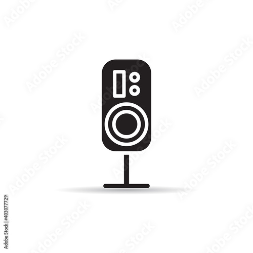 loudspeaker, amplifier and stereo icon vector