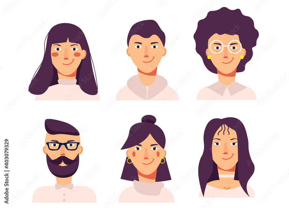 flat people avatar pack collection. flat design illustration flat people avatar pack collection. flat design illustration