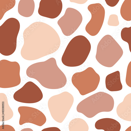 Terracotta abstract seamless pattern for cover pages, backgrounds. Modern art style creative trendy vector