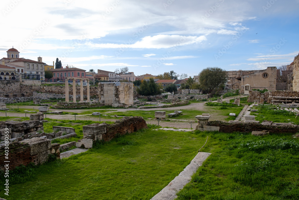 Athens - December 2019: Roman agorà