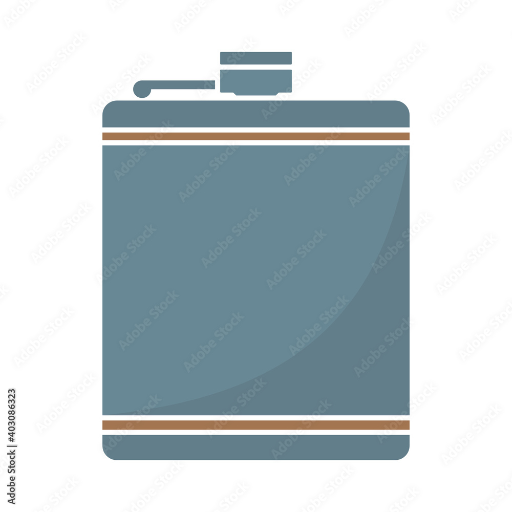 Classic hip flask for drinking liquor icon vector Classic hip flask for drinking liquor icon vector