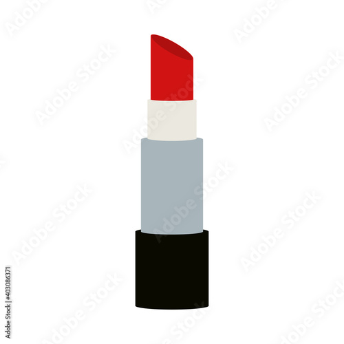 Red lipstick for cosmetic beauty symbol vector