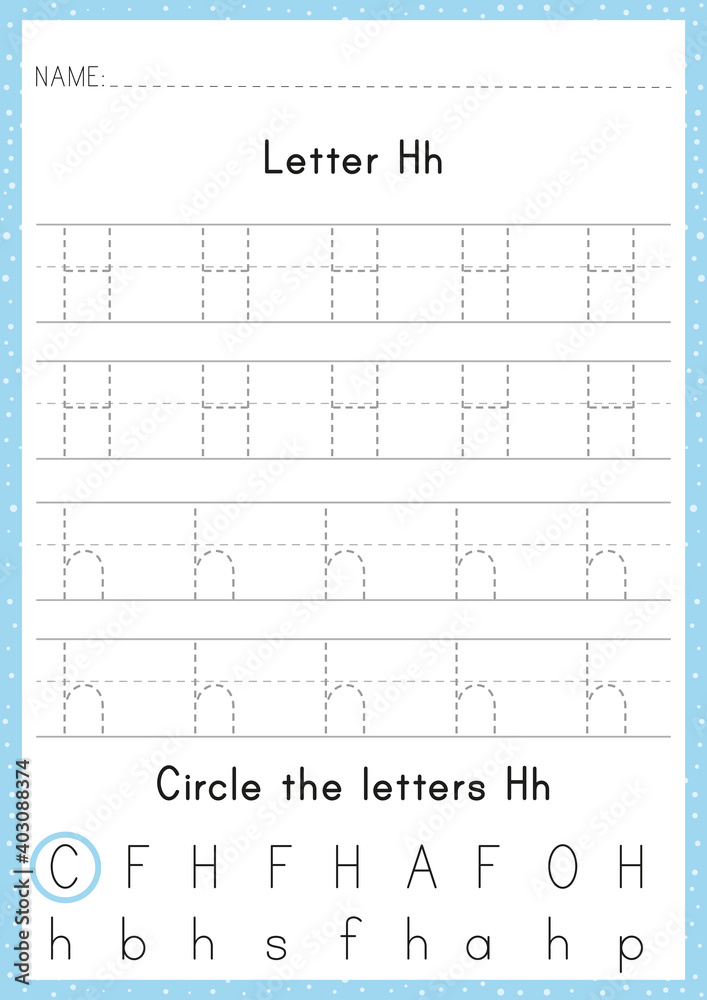 Alphabet Tracing Worksheet. Alphabet activity for pre schoolers and ...