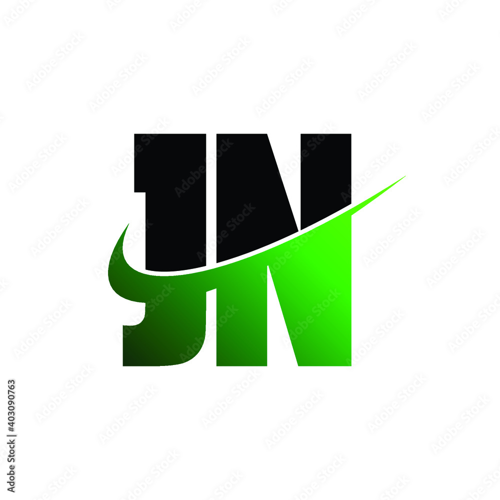 Fototapeta premium Letter JN simple logo design vector