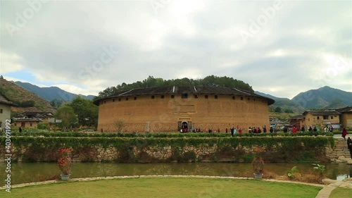 Chinese traditional residence Tulou in Fujian province, south China .